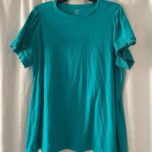 NWOT - Crown & Ivy teal top (XXL)
